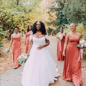 Crepe-Back Satin One-Shoulder Bridesmaid Dress